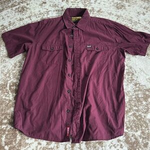 Dixxon Flannel Company Maroon short sleeve button up size L